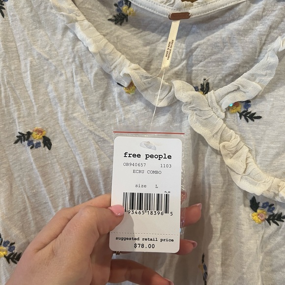 Free People Full Bloom Embroidered Top - Picture 3 of 3